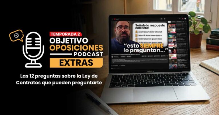 Imagen de un ordenador portátil mostrando un vídeo del canal de YouTube de OpositaTest.